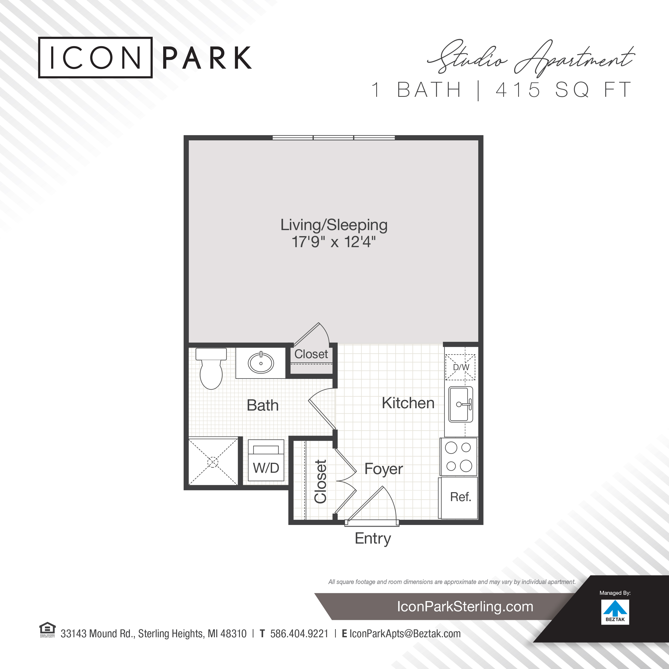 Studio Apartment floor plan